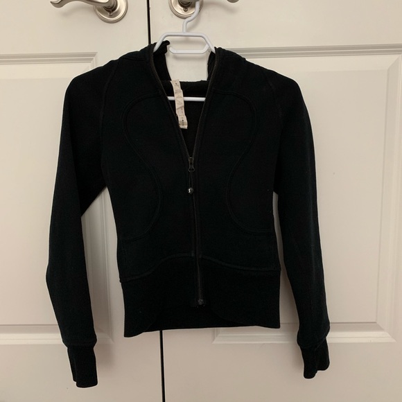 Lulu Lemon Black Zip-down Hoodie, Size 2 - Picture 2 of 5